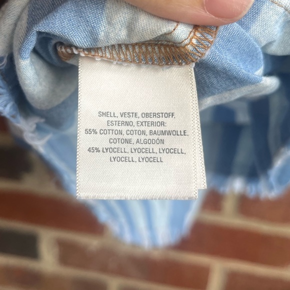 Maeve Anthropologie Chambray Printed Halter Top Size XL - Picture 9 of 12